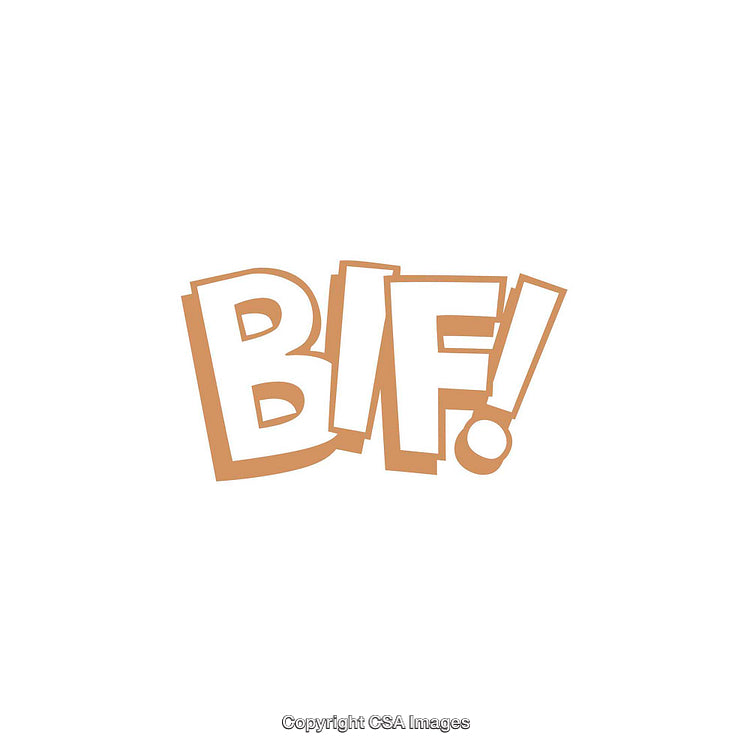 Comic Book Style Text Saying "BIF!" in Bold Cartoon Letters