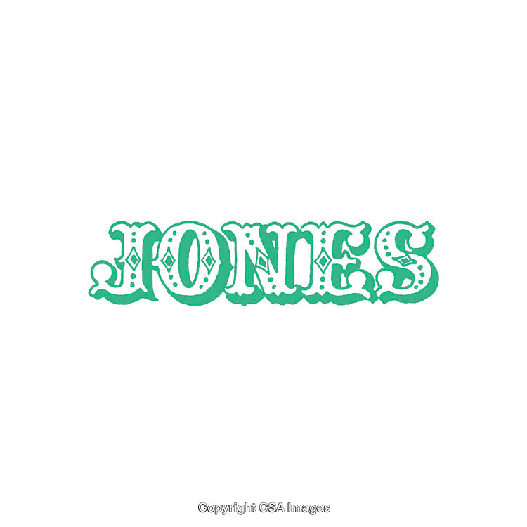 Vintage Styled Green Typography Design With Elaborate Decorations