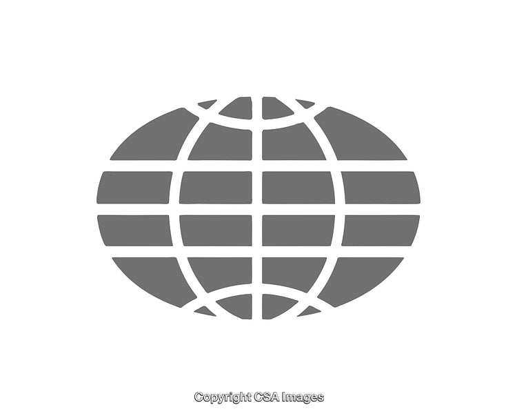 Gray Globe Icon Representing Global Connections and Worldwide Network Concepts