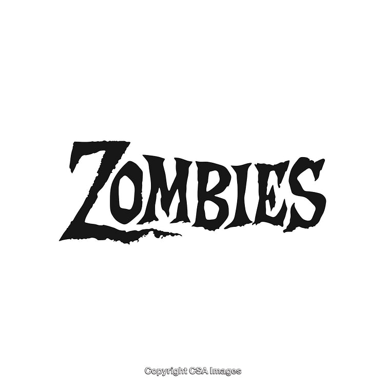 Zombies-Themed Typography Design Featuring Dramatic Styling