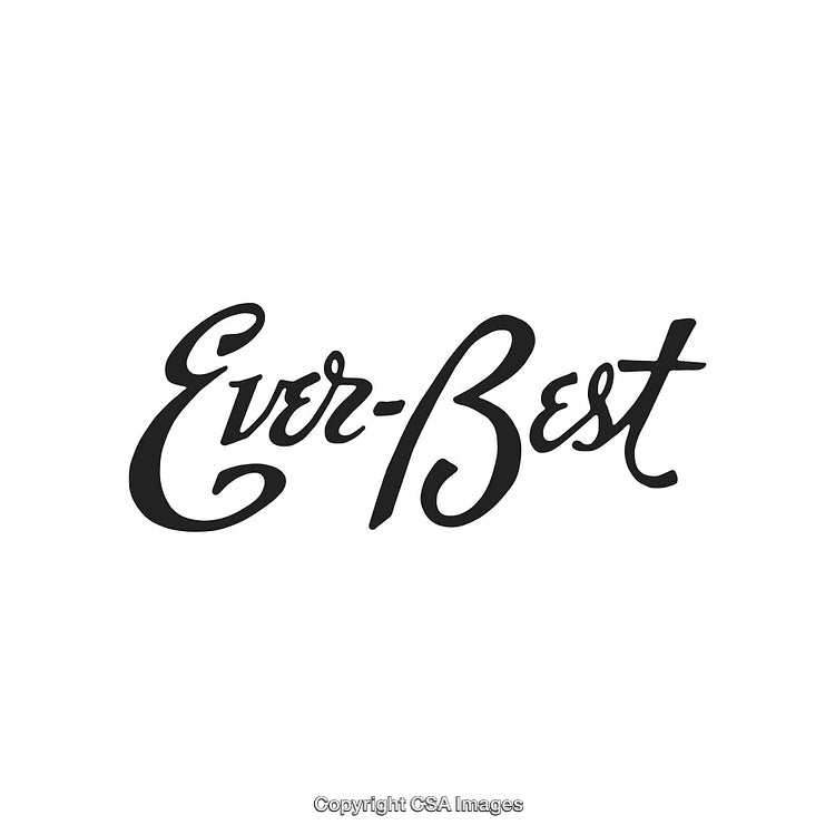 Elegant Retro Typography Design Featuring "Ever-Best" in Stylish Script Font