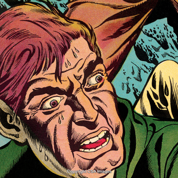 Colorful Comic Style Illustration Depicting an Emotional and Intense Scene