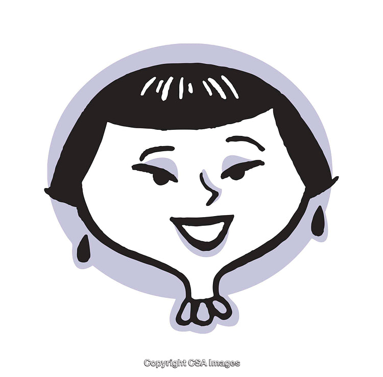 Charming Minimalist Illustration of a Smiling Face with Retro Style