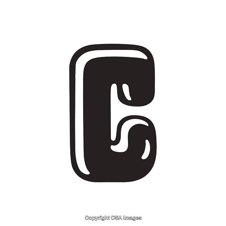 Artistic Bold Letter C in a Stylish Black Design