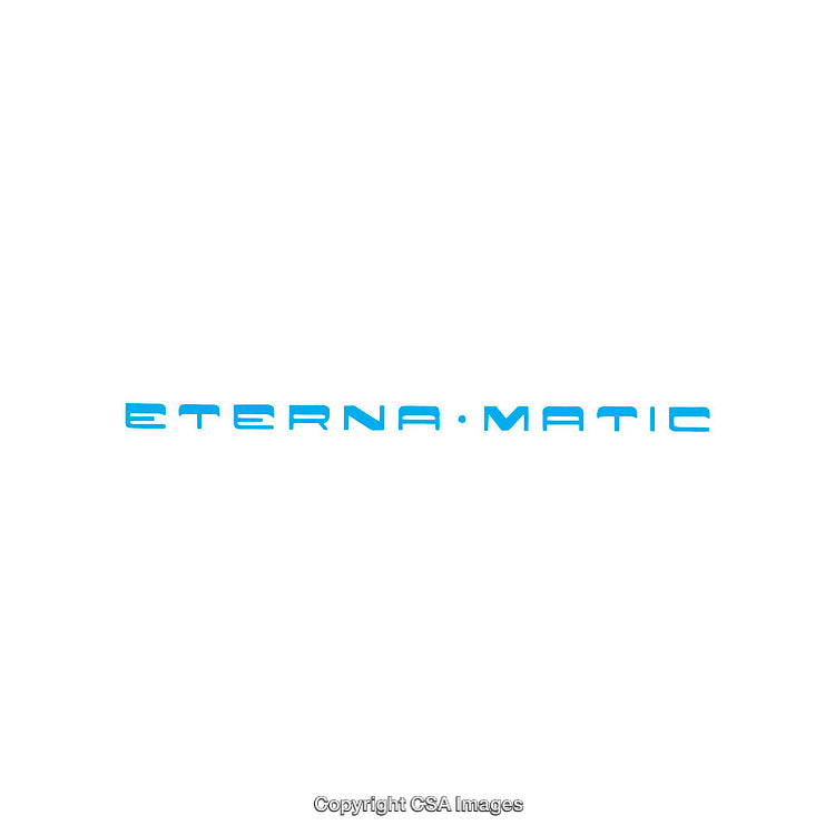 Minimalist Blue Eterna-Matic Logo Design on White Background