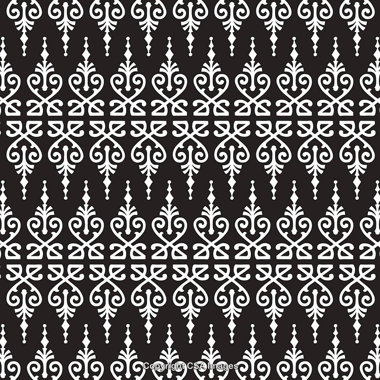 Elegant Black and White Ornamental Pattern Design Background