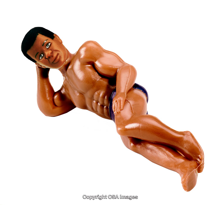 Plastic Toy Figure of a Relaxing Male Reclining Pose