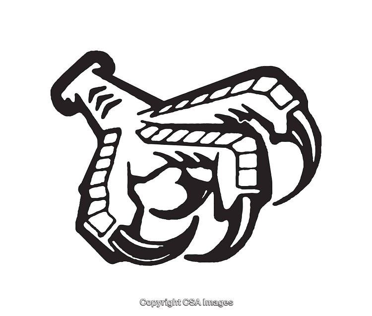 Black and White Line Art Illustration of an Abstract Design