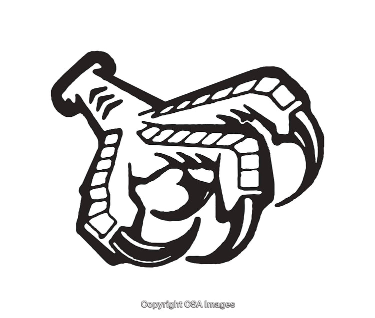 Black and White Line Art Illustration of an Abstract Design