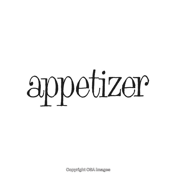 Minimalist Text Illustration Emphasizing The Word Appetizer in Artistic Style