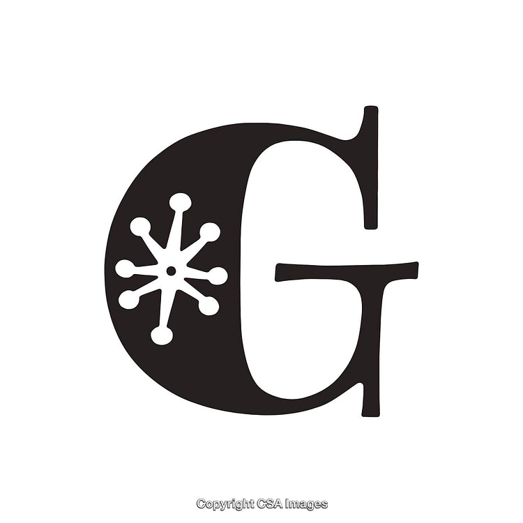 Stylized Letter G with Minimalist Design and Intricate Pattern