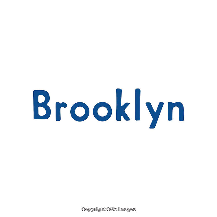 Simple Blue Brooklyn Wordmark on a Clean White Background