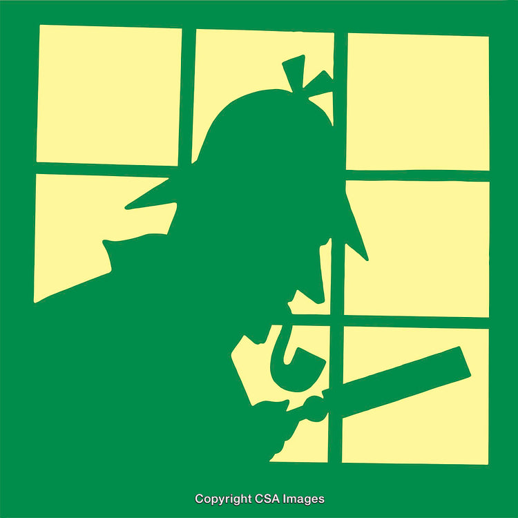 Silhouette of a Detective with Magnifying Glass in Green and Yellow Design