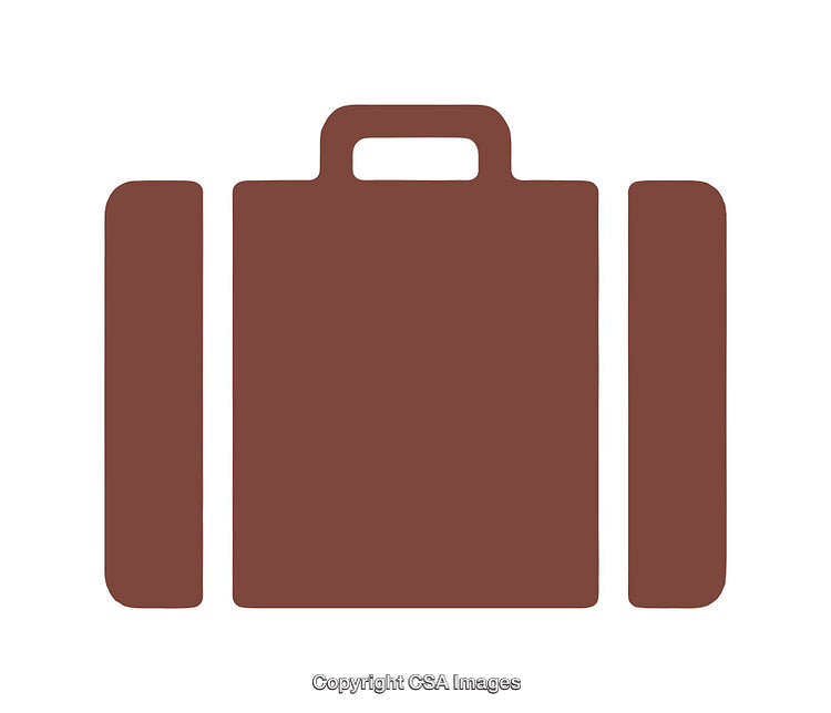 Minimalist Brown Suitcase Icon with Clean and Modern Design