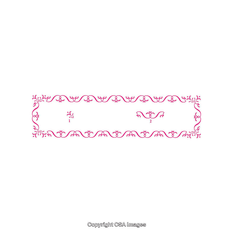 Decorative Pink Ornamental Border with Floral Patterns and Elegant Design
