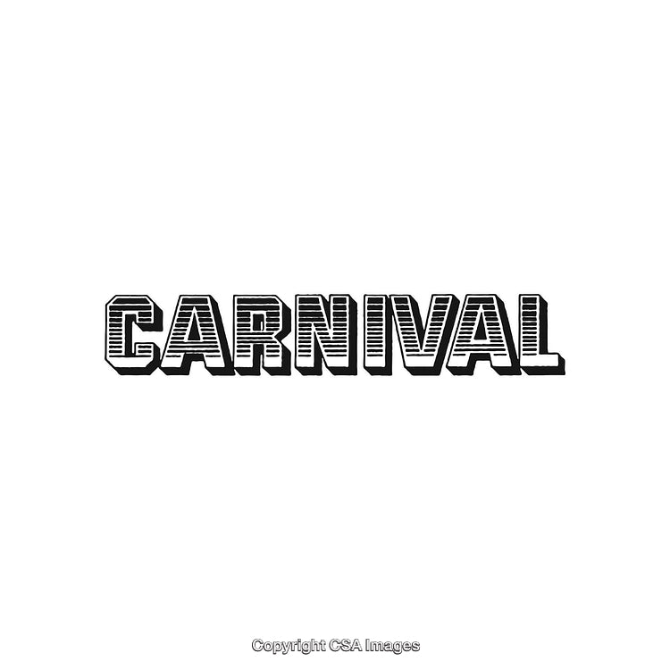 Vintage Carnival Typography Design with a Retro Black and White Style