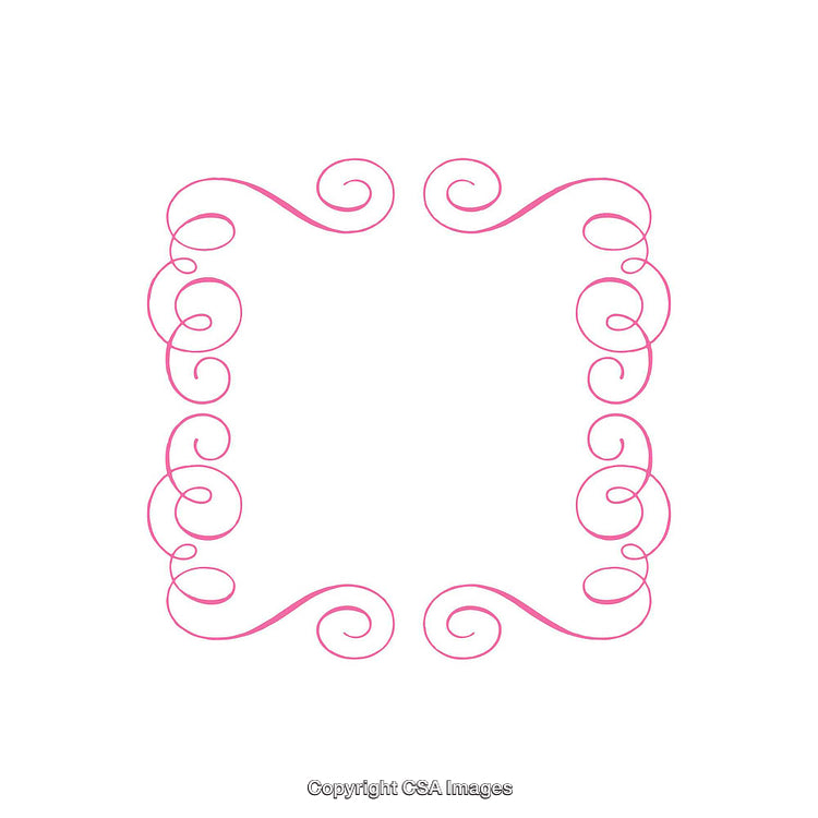 Elegant Pink Swirl Frame for Decorative and Artistic Designs