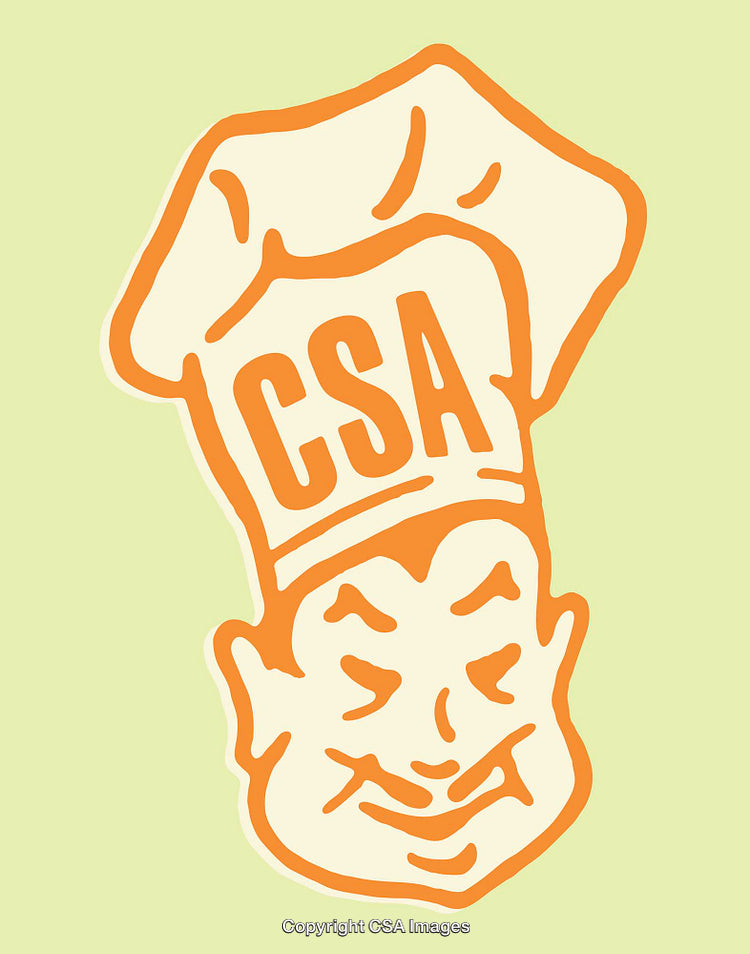 Playful Chef Hat Logo with Smiling Face Line Art Illustration