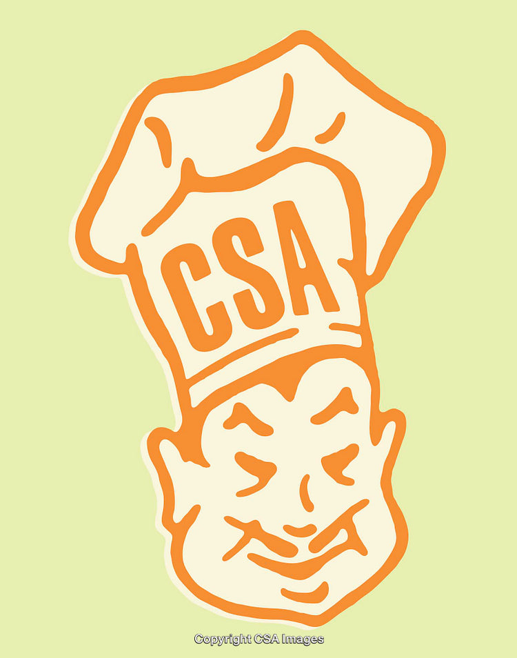 Playful Chef Hat Logo with Smiling Face Line Art Illustration