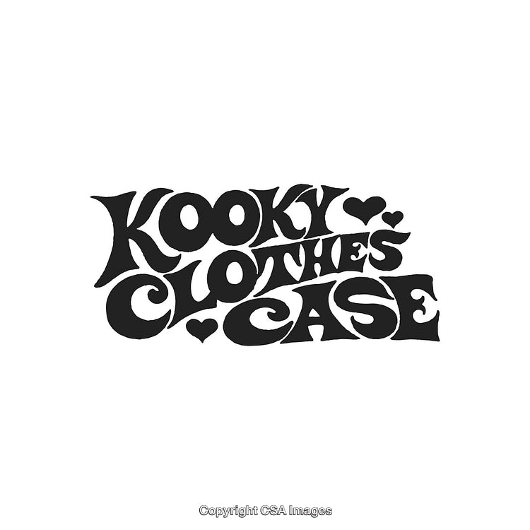Retro Typography Design With Kooky Clothes Case Phrase and Heart Accents
