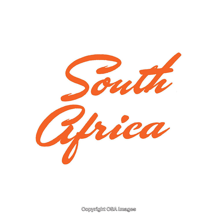 Bold Graphic Design Featuring Text Highlighting South Africa