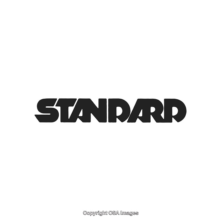Bold Black Typography Displaying the Word "Standard" on a White Background