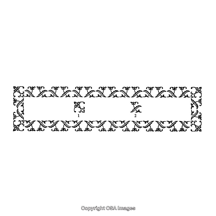 Elegant Black and White Decorative Vintage Frame Design with Ornamental Borders