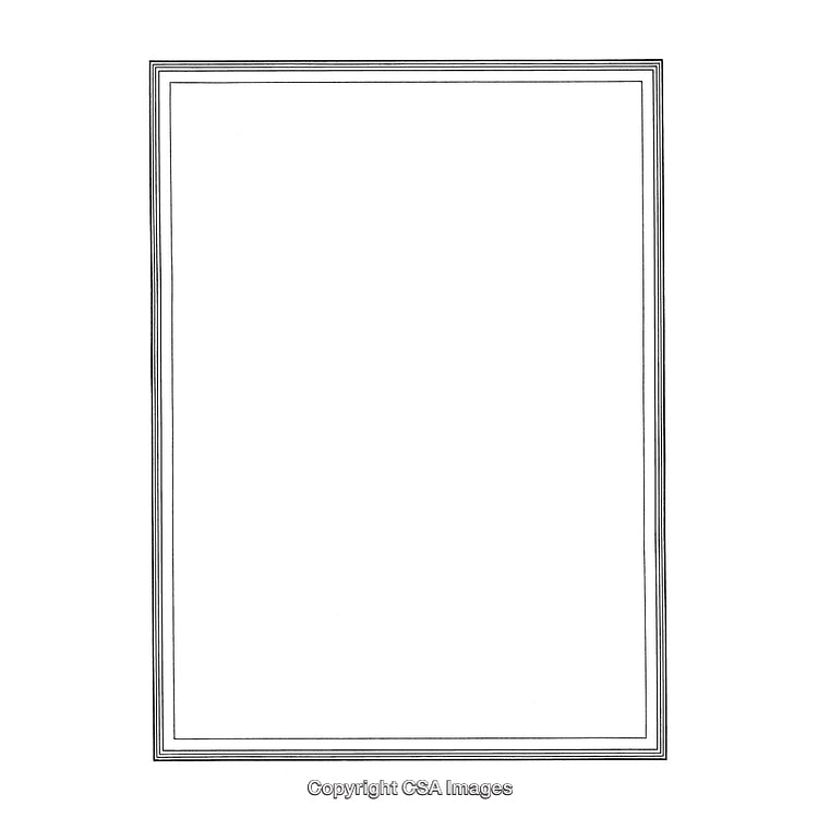 Minimalist Black and White Border Design for Artistic Projects and Documents