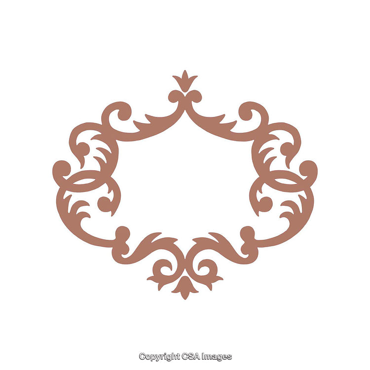 Elegant Ornamental Frame with Detailed Vintage Design in Brown