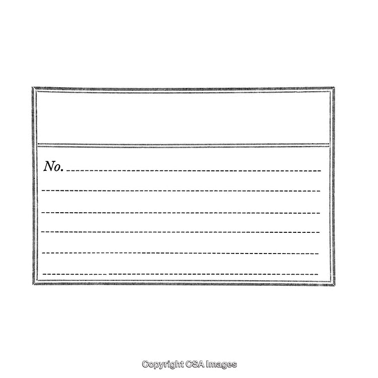 Minimalistic Black and White Border Design with Lined Sections for Notes