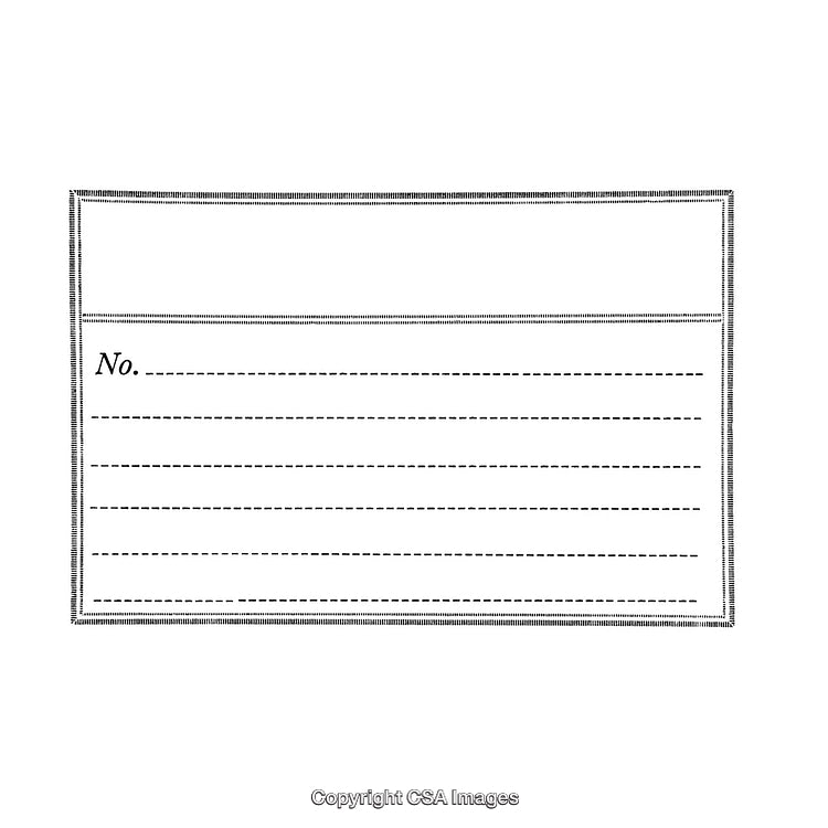 Minimalistic Black and White Border Design with Lined Sections for Notes