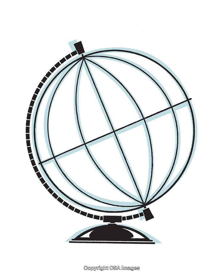 Minimalistic Illustration of a Simplistic Wireframe Globe