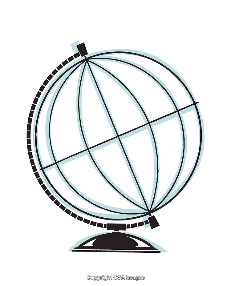 Minimalistic Illustration of a Simplistic Wireframe Globe
