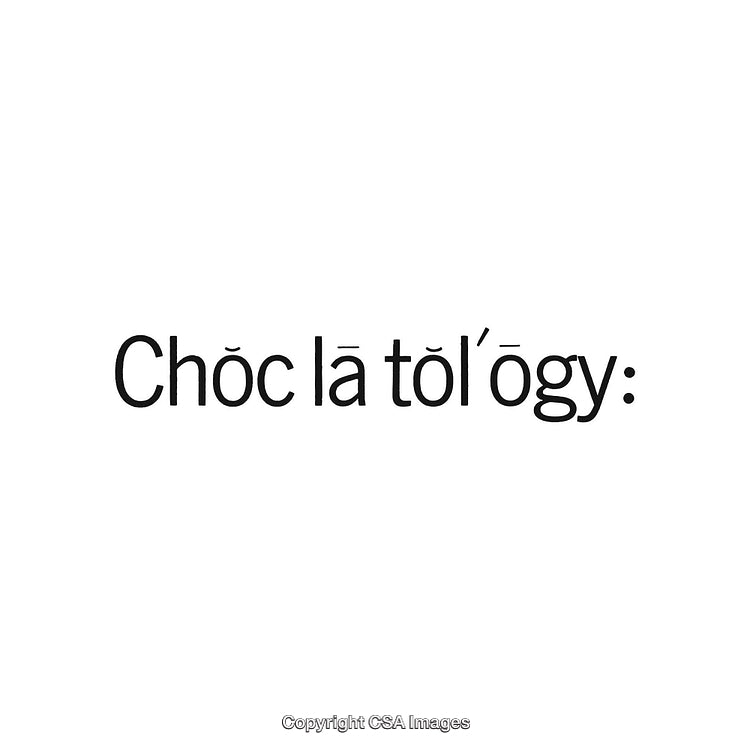 Minimalist Typography Design Featuring the Wordology of 'Chocolatology'