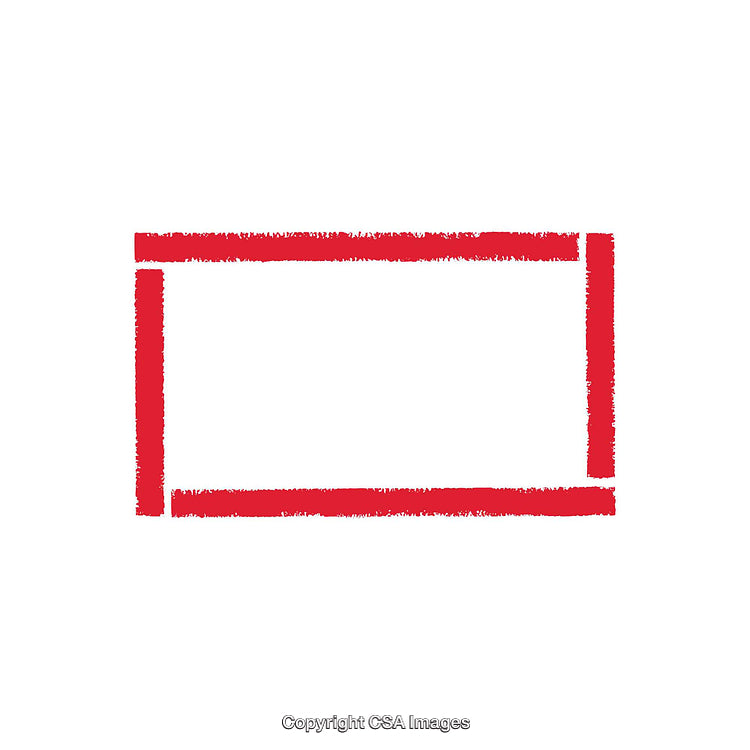 Minimalistic Red Frame Design on a White Background With Organic Texture