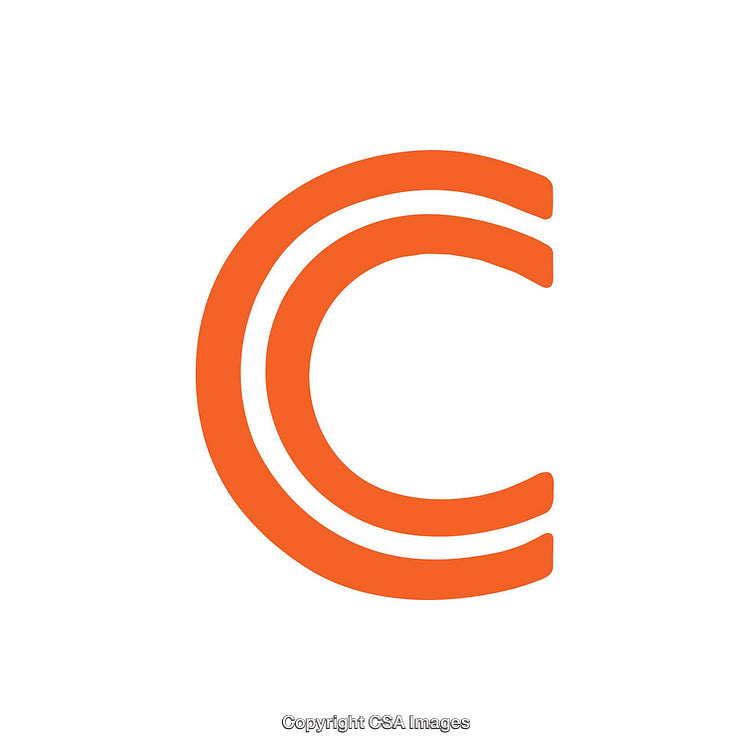 Bold Orange Letter C with a Modern and Minimal Design Aesthetic