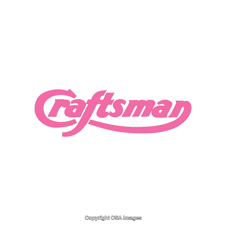 Pink Craftsman Logo with Stylish Typographic Design on White Background