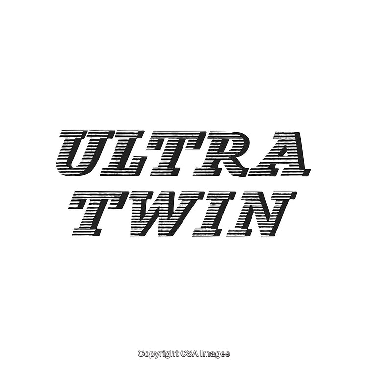 Modern Artistic Text Design Featuring the Phrase 'Ultra Twin' in Bold Styling