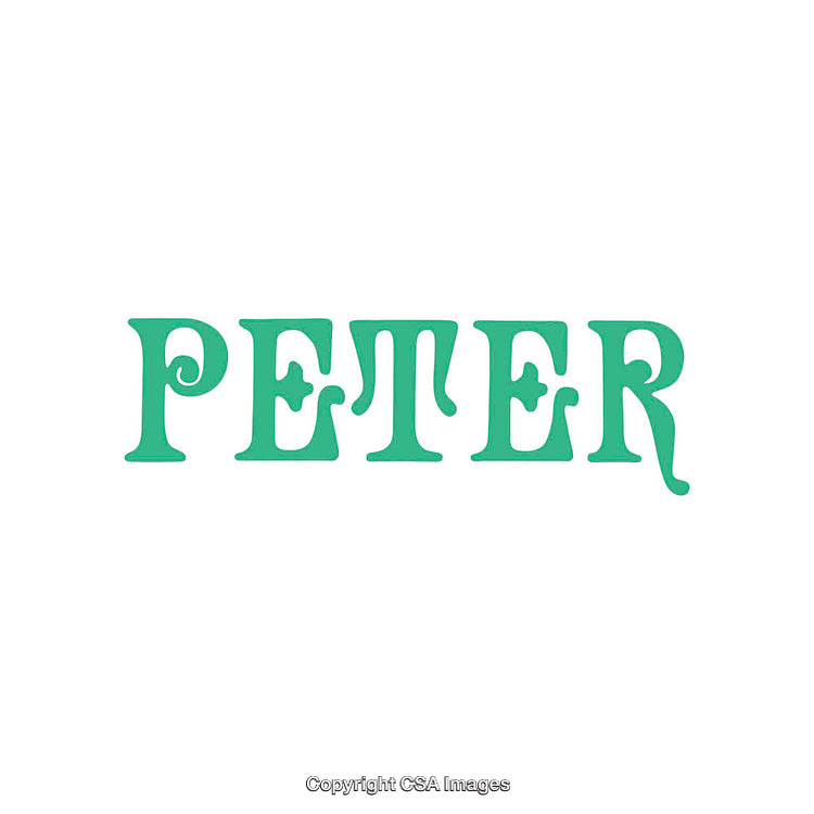 Stylish Artistic Text Design Featuring the Name Peter in Green