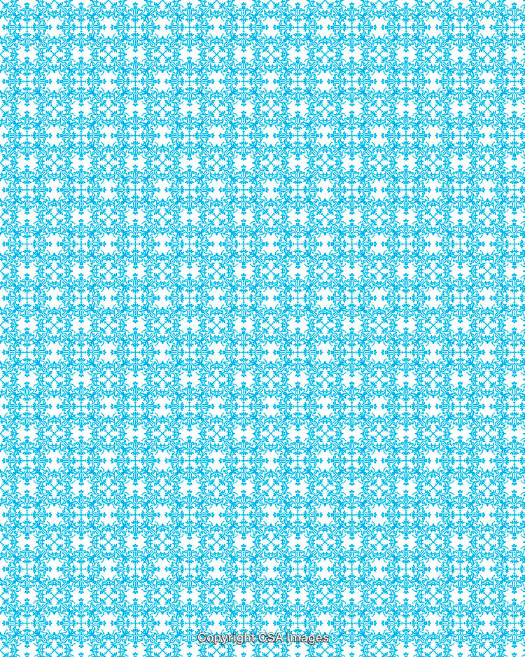 Blue Decorative Symmetrical Pattern Gracing a White Background