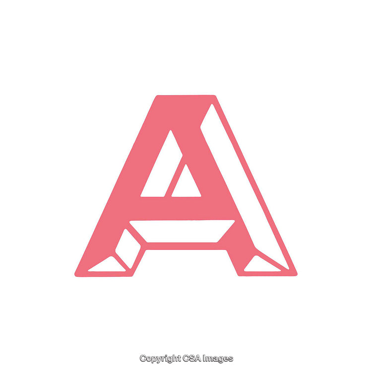 Bold Pink Greek Alpha Symbol with Unique Design Elements