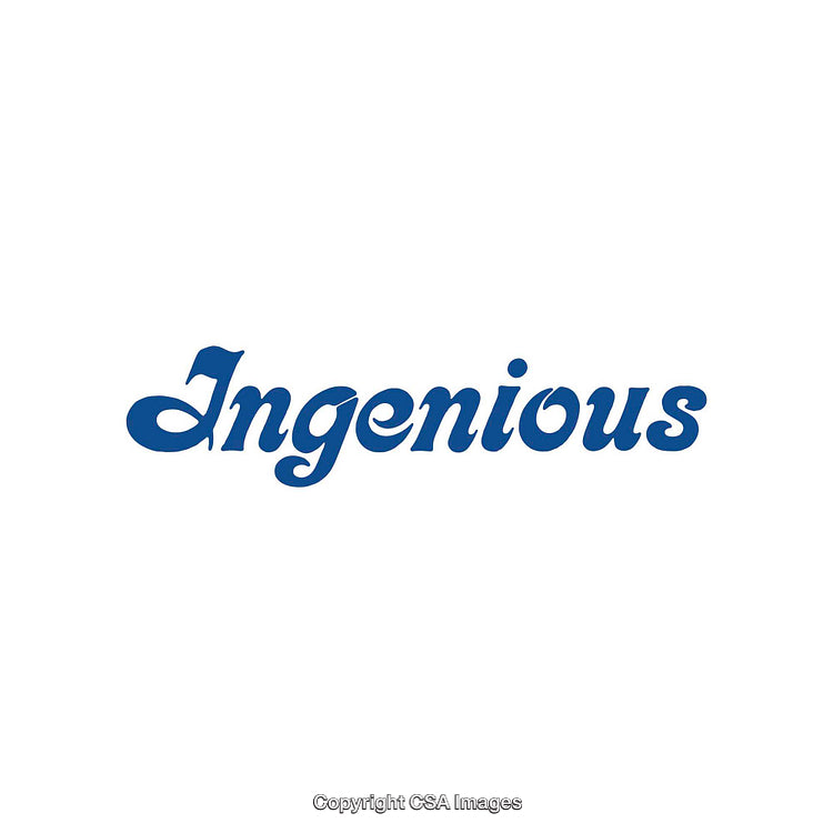 Minimalistic Blue Ingenious Text on White Background for Design Projects
