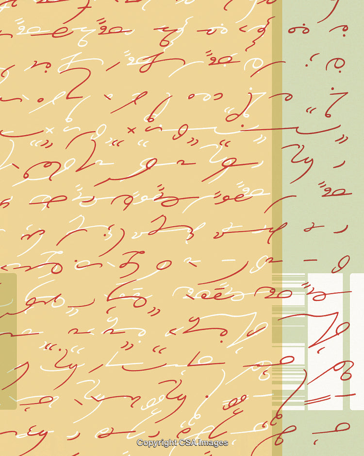 Elegant Abstract Composition With Handwritten Script and Soft Pastel Colors