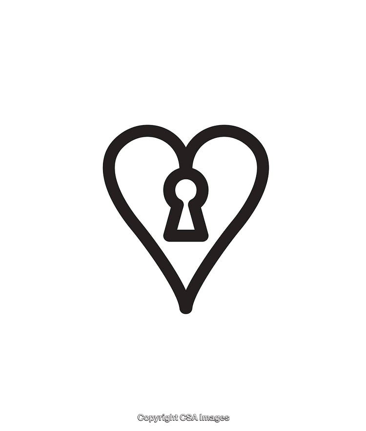 Heart With Keyhole Icon Symbolizing Love and Secure Emotions