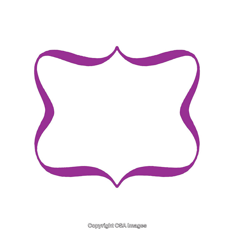 Elegant Purple Ribbon Frame with Curved Decorative Border Design