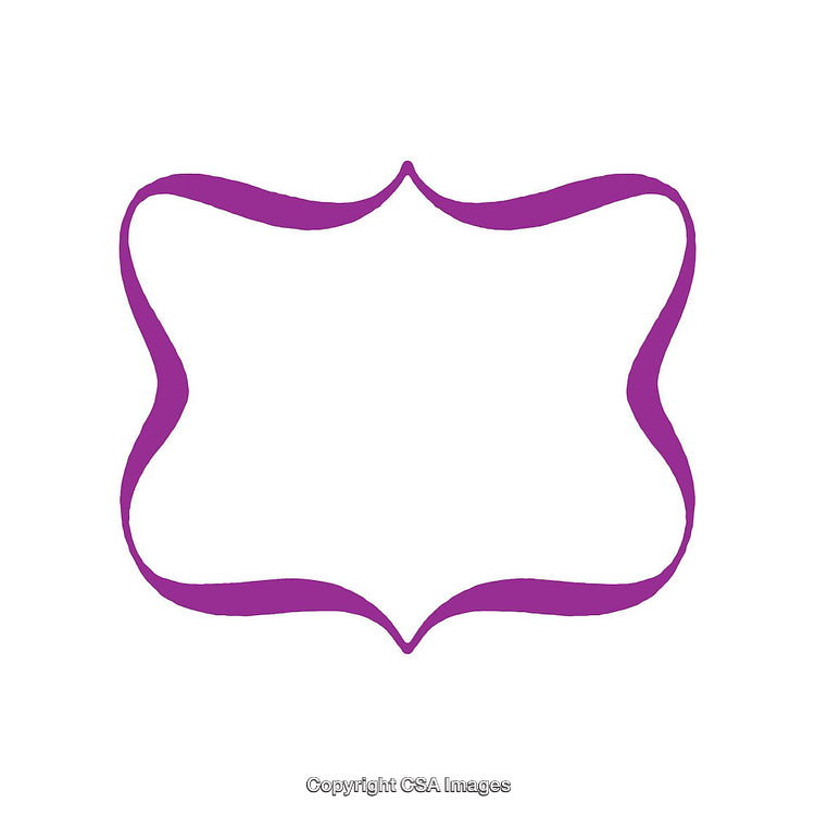 Elegant Purple Ribbon Frame with Curved Decorative Border Design