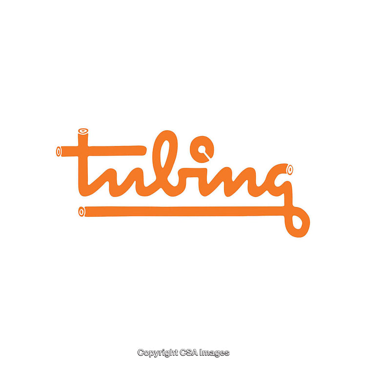 Orange Tubing-Inspired Creative Logotype Design on White Background