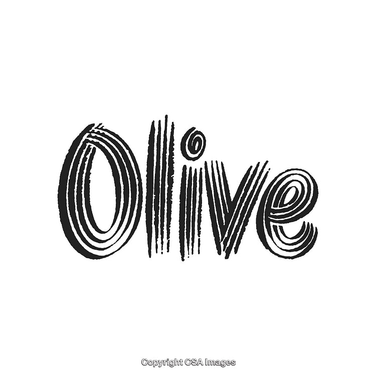 Hand-Drawn Artistic Text Design Featuring the Word 'Olive' in Unique Style