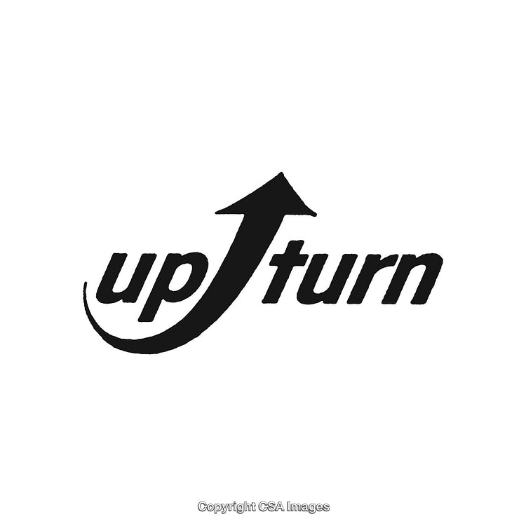 Black and White Logo Design Featuring an Upward Arrow Concept