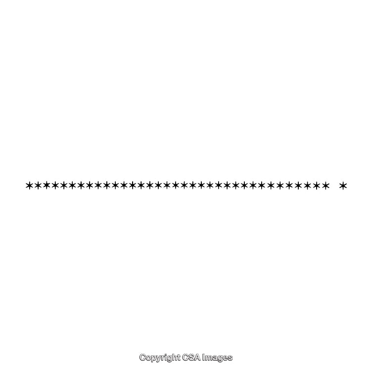 Black and White Line Border Design with Asterisk Motifs